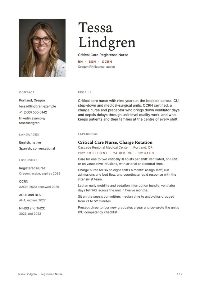 Ward: Nursing, clinical care